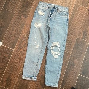 Forever 21 Distressed Mom Jeans